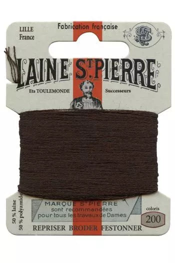 Laine Saint-Pierre embroidery thread shade 200 Dark Brown