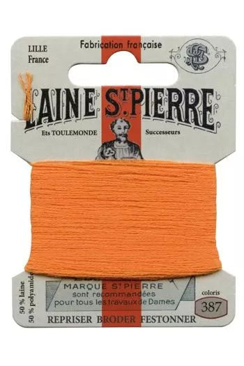 Laine Saint-Pierre embroidery thread shade 387 Mandarine