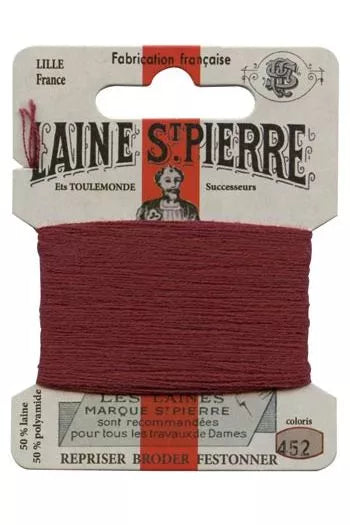 Laine Saint-Pierre embroidery thread shade 452 Garnet