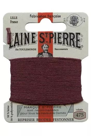 Laine Saint-Pierre embroidery thread shade 475 Burgundy