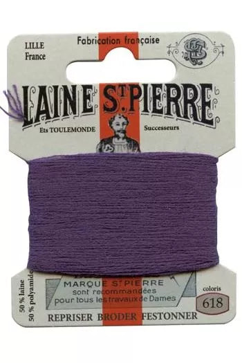 Laine Saint-Pierre embroidery thread shade 618 Blackcurrant