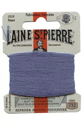 Laine Saint-Pierre embroidery thread shade 732 Gauloise Blue