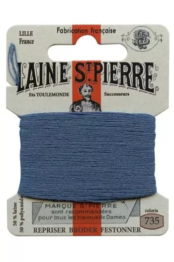 Laine Saint-Pierre embroidery thread shade 735 Enamel Blue