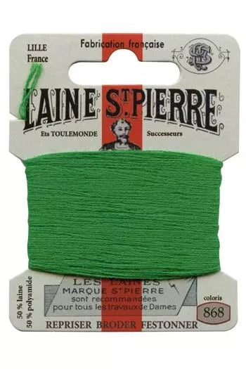Laine Saint-Pierre embroidery thread shade 868 Lawn Green