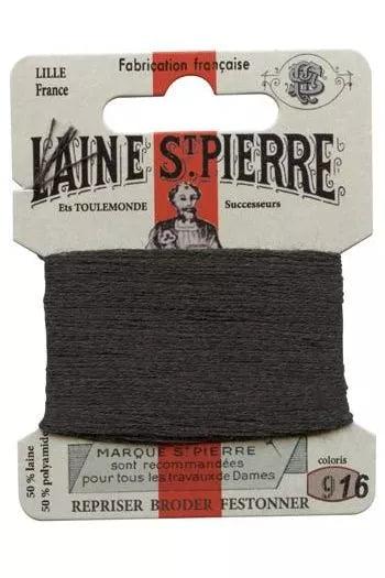 Laine Saint-Pierre embroidery thread shade 916 Anthracite Grey