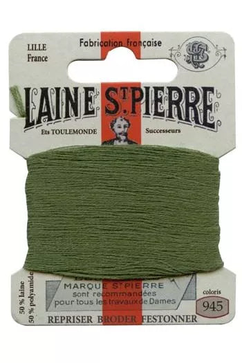 Laine Saint-Pierre embroidery thread shade 945 Shetland Green
