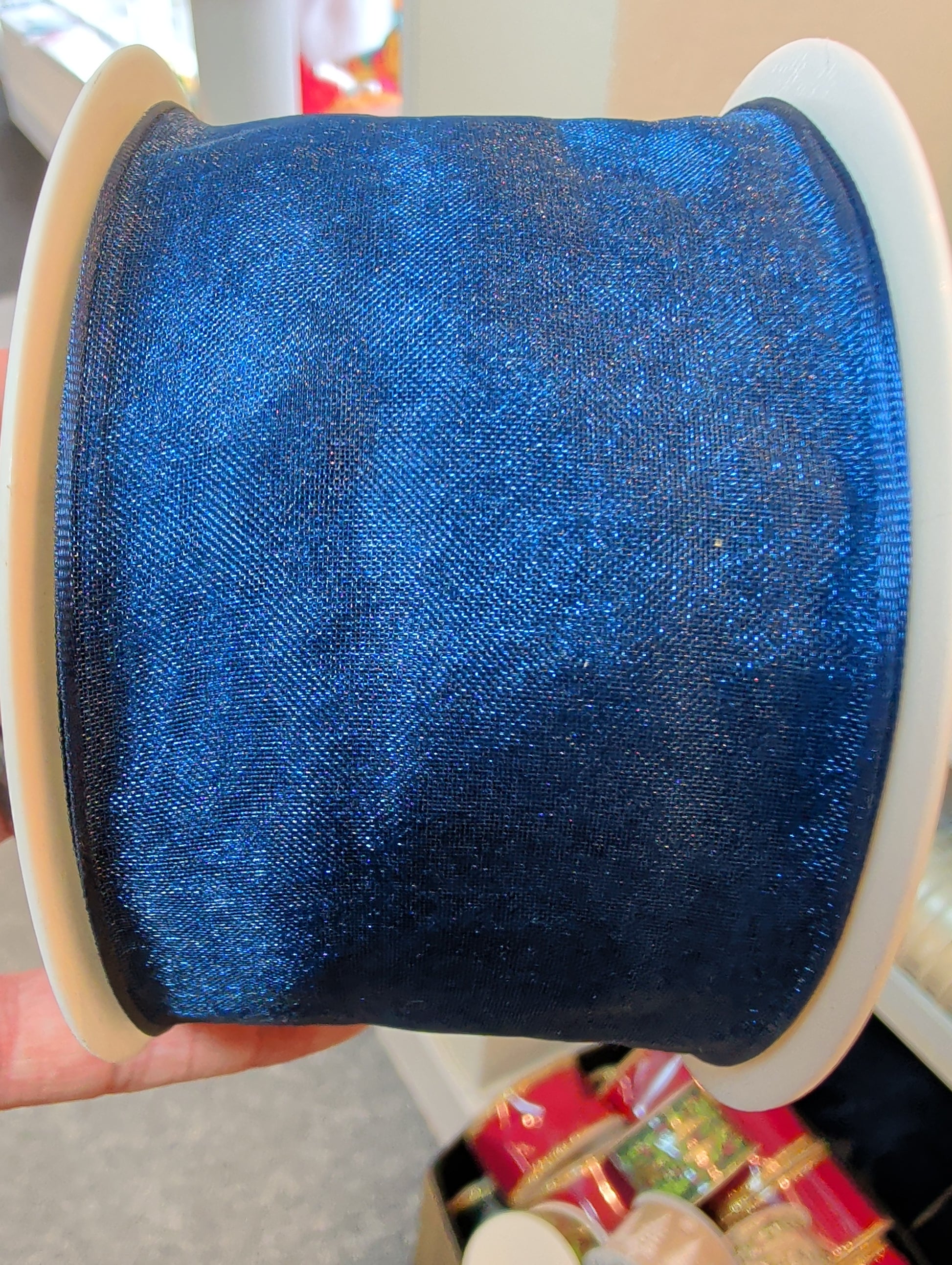 French Navy Double Faced Satin Ribbon 60mm x 25m (Art 12501)