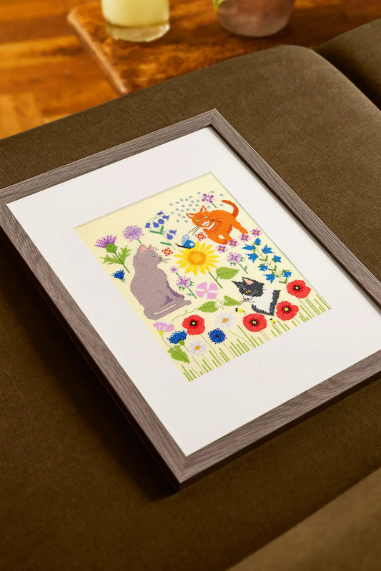 DMC Cross Stitch Kit - Cats In The Fields