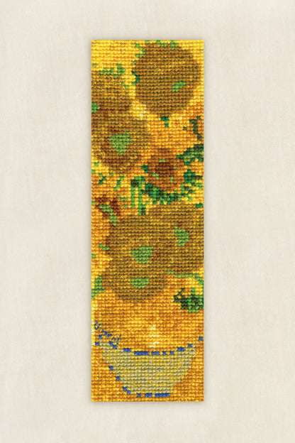 DMC Sunflowers by Van Gogh, The National Gallery Advanced Bookmark Cross Stitch Kit