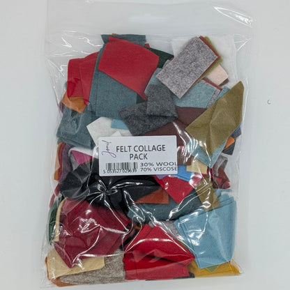 Bag of colorful felt pieces 