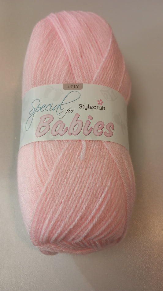 Stylecraft Special Baby 4Ply in Pink — 100% Premium Acrylic, 4Ply (Fingering), 100g
