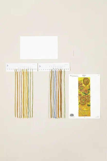DMC Sunflowers by Van Gogh, The National Gallery Advanced Bookmark Cross Stitch Kit