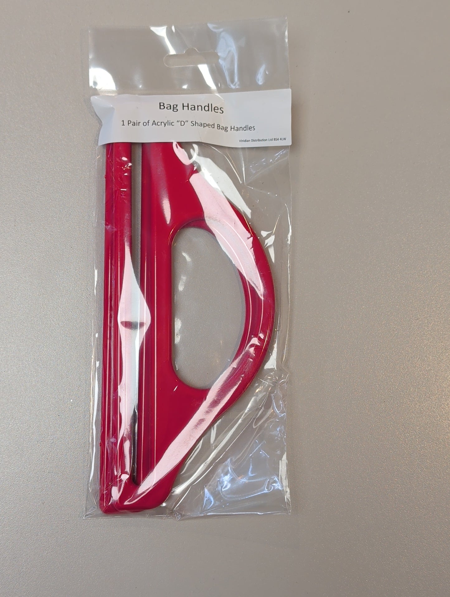 D Shaped Bag Handle - Red