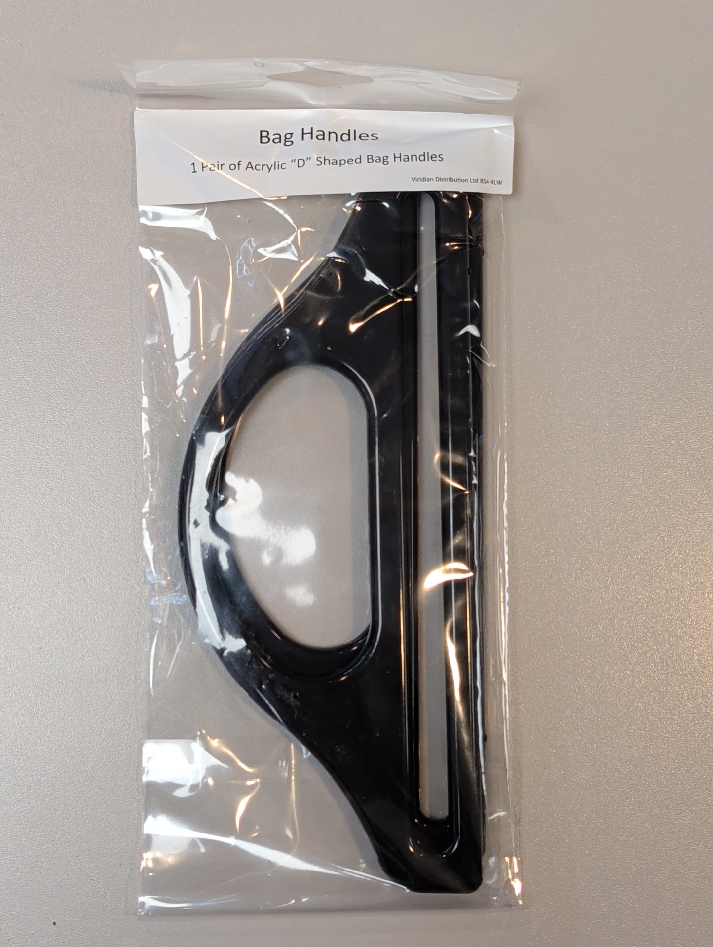 D Shaped Bag Handle - Black