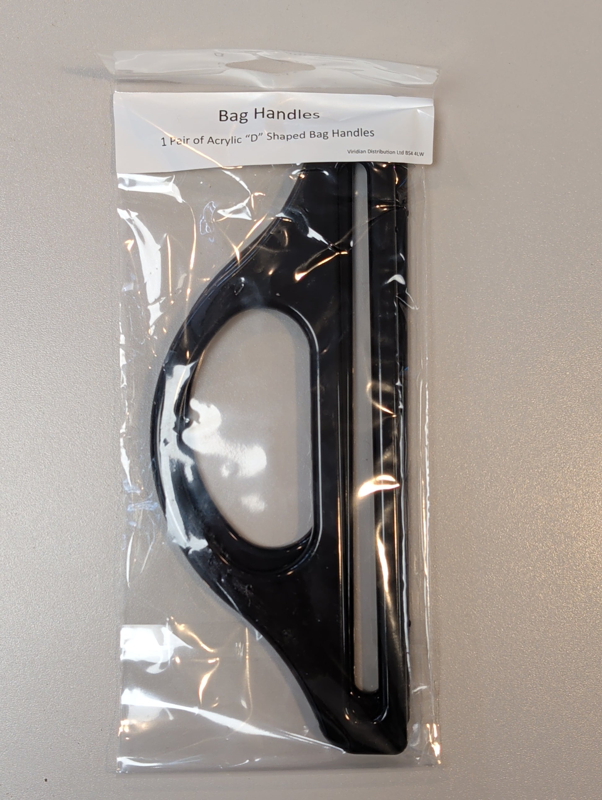 D Shaped Bag Handle - Black