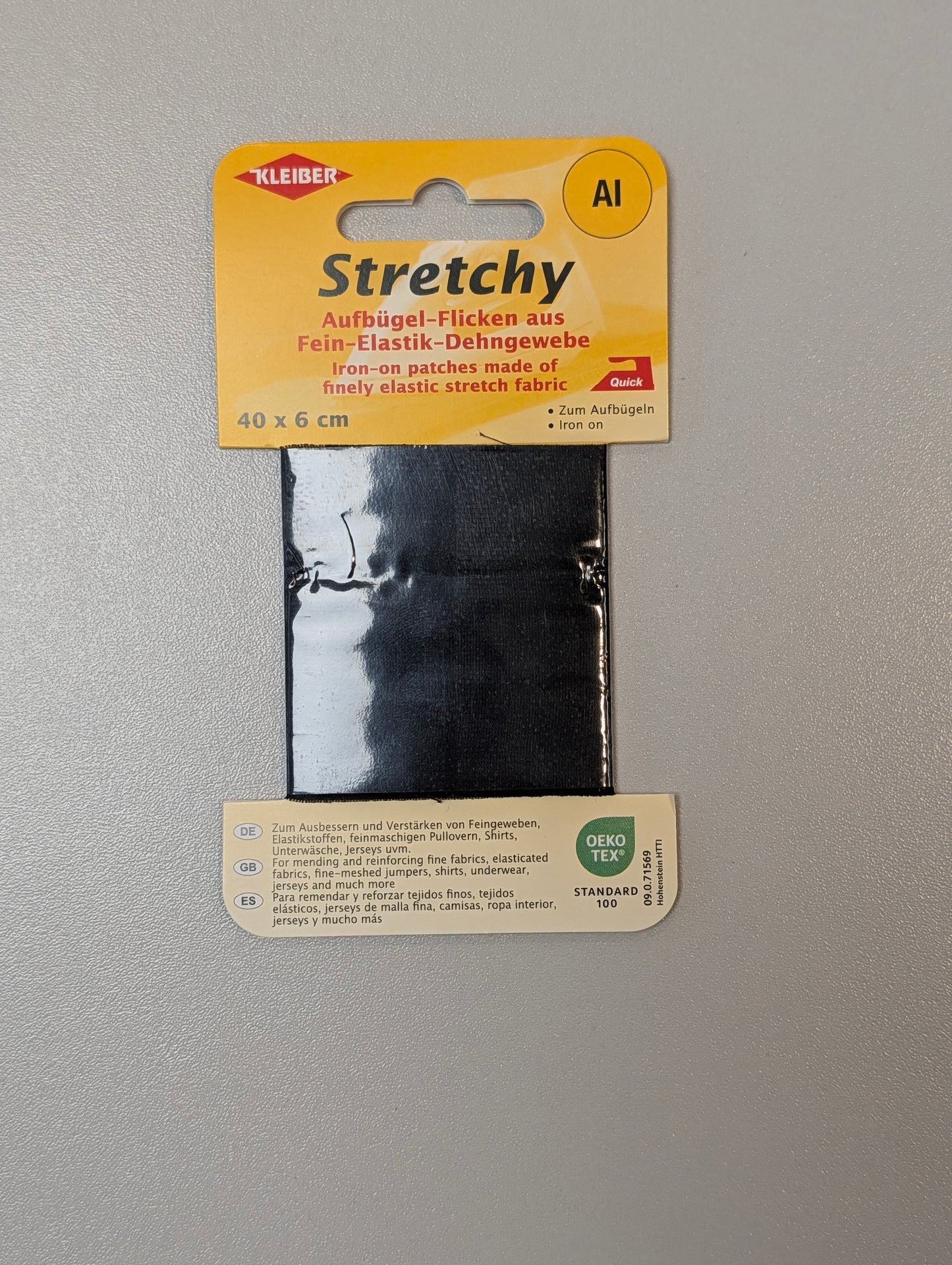 Kleiber Iron On Stretch Patches - Black
