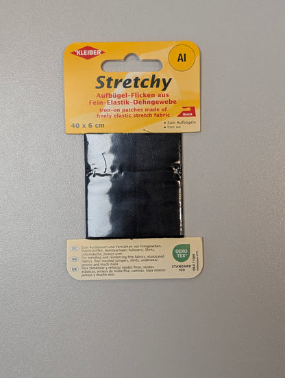 Kleiber Iron On Stretch Patches - Black