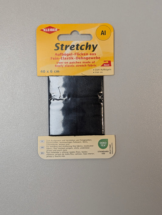 Kleiber Iron On Stretch Patches - Black