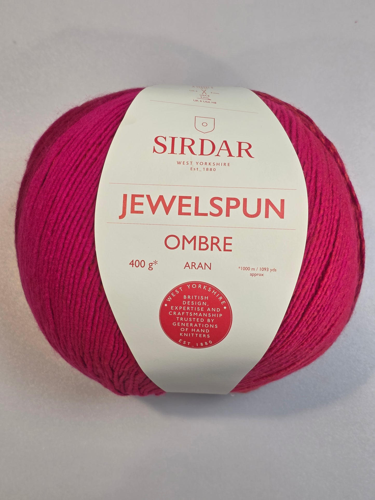 Sirdar yarn in crimson
