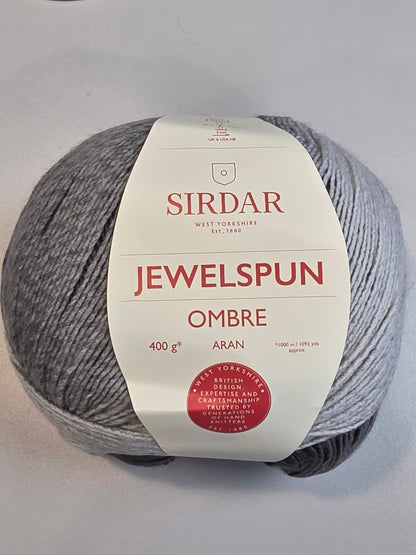 Sirdar yarn in silver - close up detail