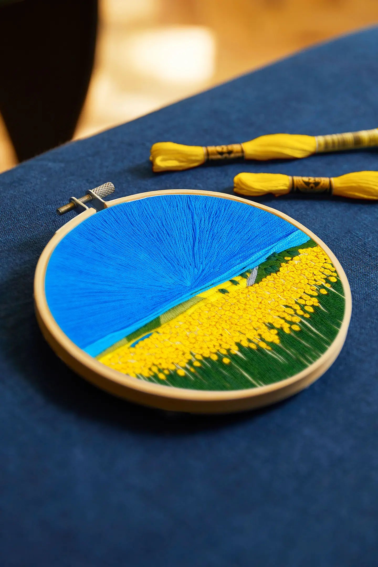 DMC Sunflower Fields by Victoria Rose Richards Intermediate Embroidery Kit