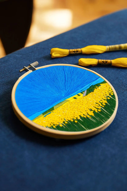 DMC Sunflower Fields by Victoria Rose Richards Intermediate Embroidery Kit