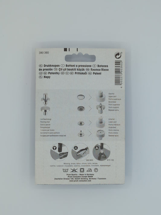 8mm Non-Sew Fastener - close up detail