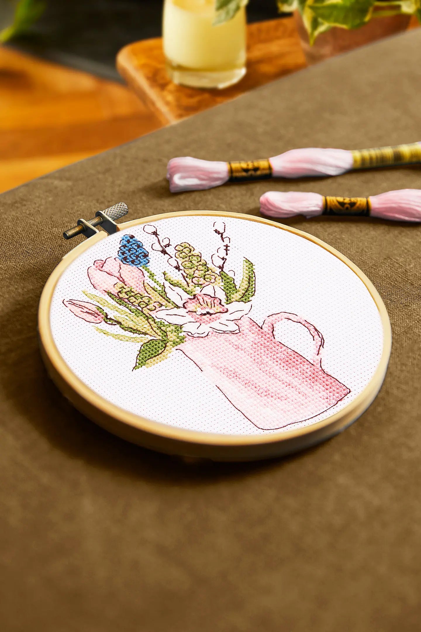 DMC Spring Garden Jug by Anna Matvieieva Intermediate Cross Stitch Kit