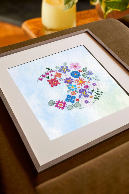 DMC Floral Moon by Marie-Dominique Procureur Intermediate Cross Stitch Kit