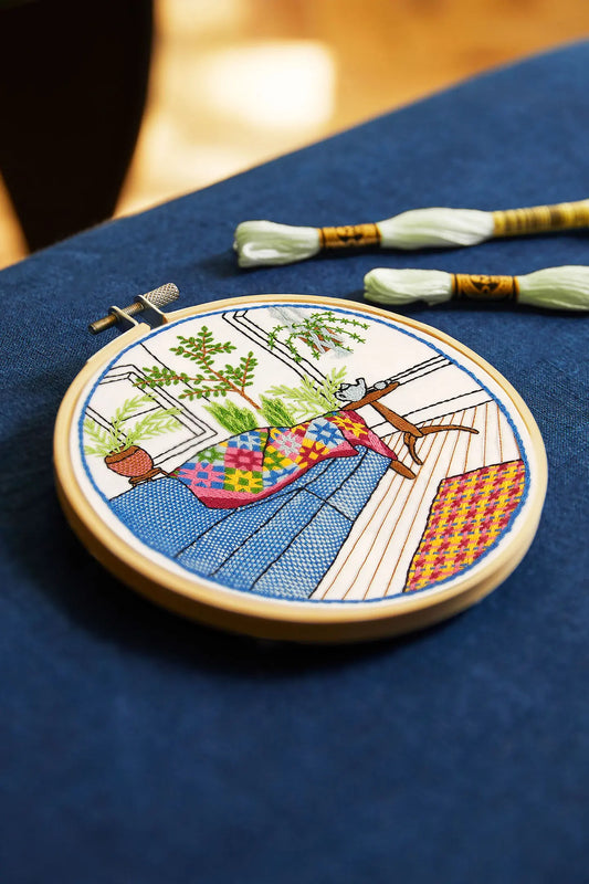 DMC Winter Garden by Karin Fast Woven-Effect Advanced Embroidery Kit