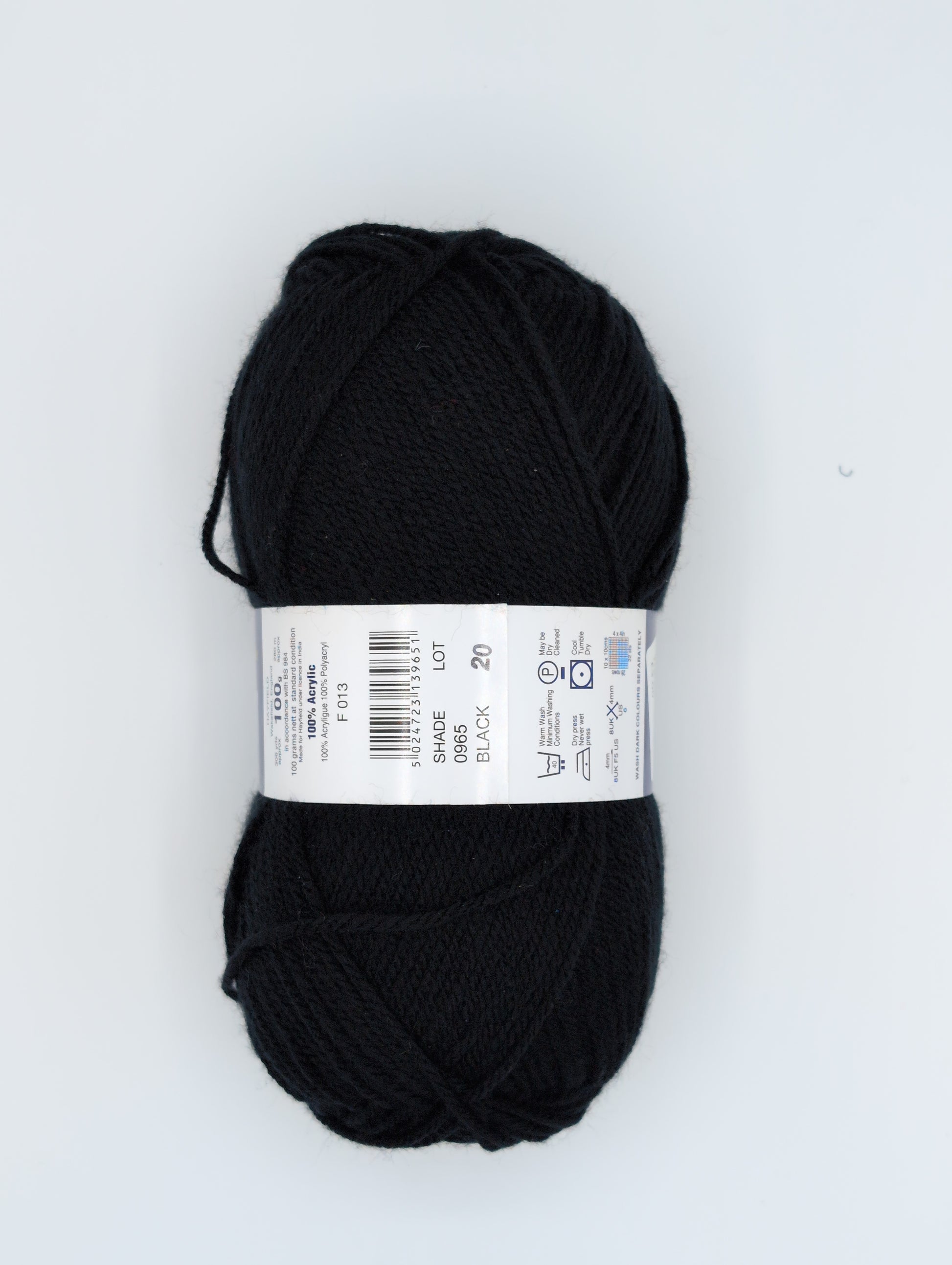 Knitting yarn in black - close up detail