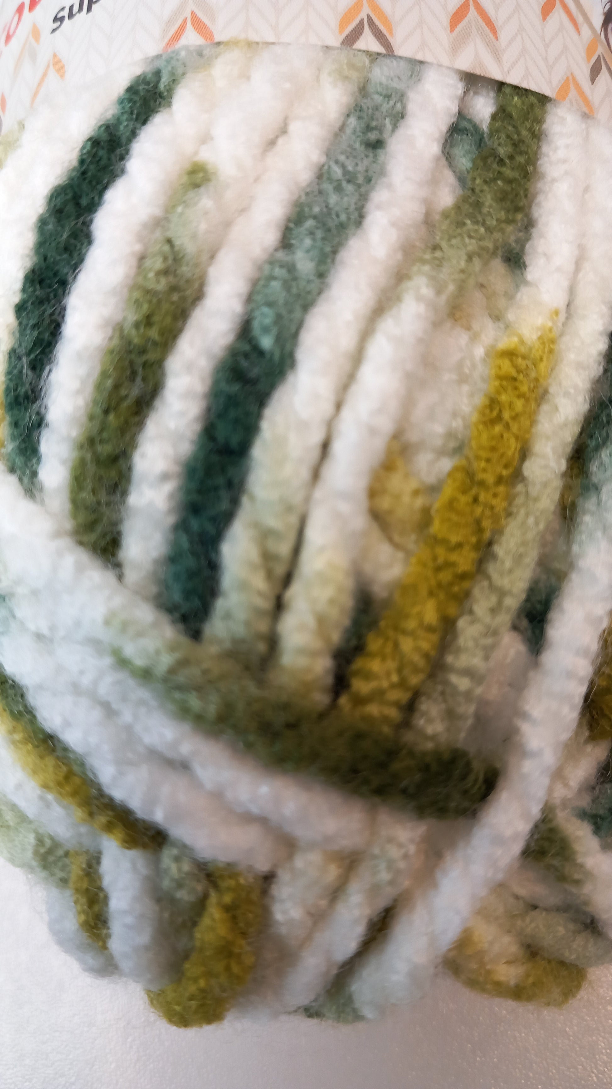 Stylecraft yarn in green - close up detail