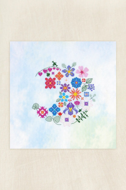 DMC Floral Moon by Marie-Dominique Procureur Intermediate Cross Stitch Kit