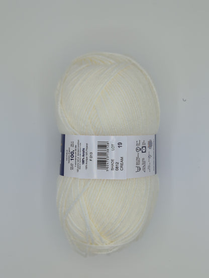 Knitting yarn in cream - close up detail