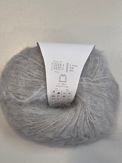 Rowan yarn, mohair blend - close up detail