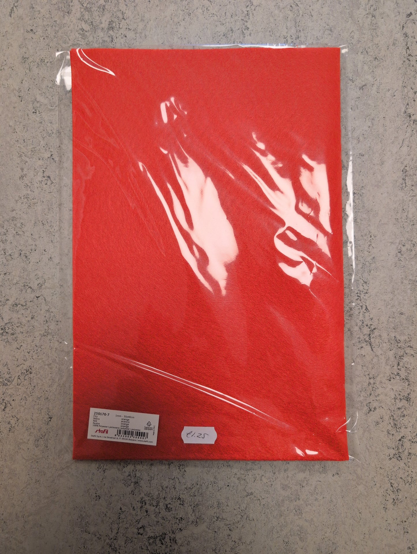 Craft felt sheet in orange