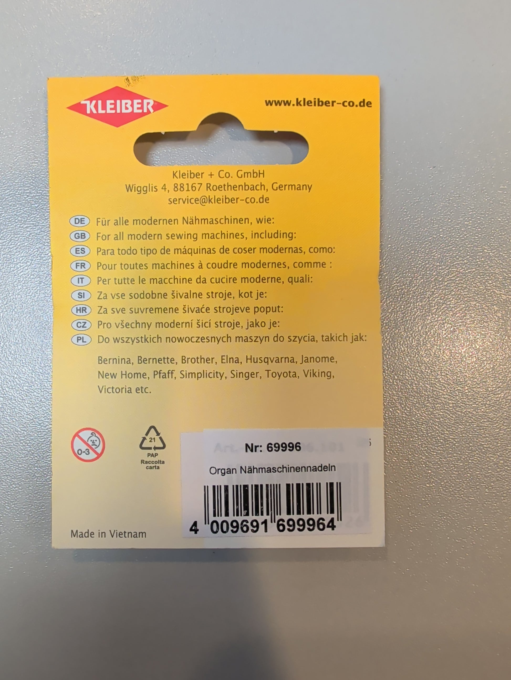 Machine needles