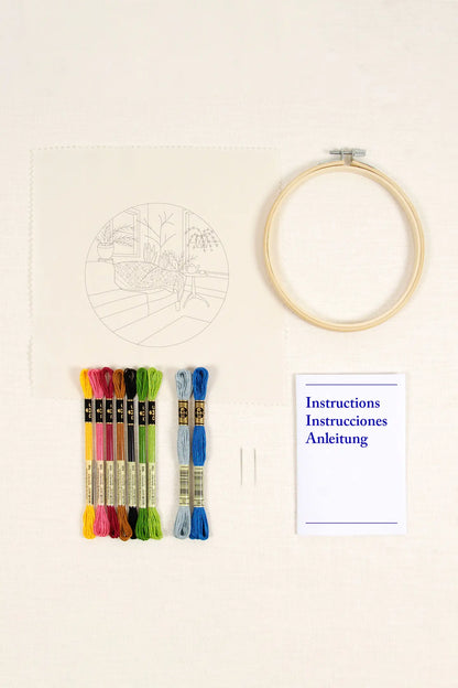 DMC Winter Garden by Karin Fast Woven-Effect Advanced Embroidery Kit