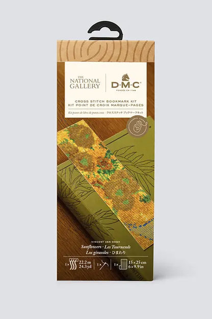 DMC Sunflowers by Van Gogh, The National Gallery Advanced Bookmark Cross Stitch Kit