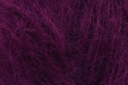 Rowan yarn in wine, mohair blend - texture detail