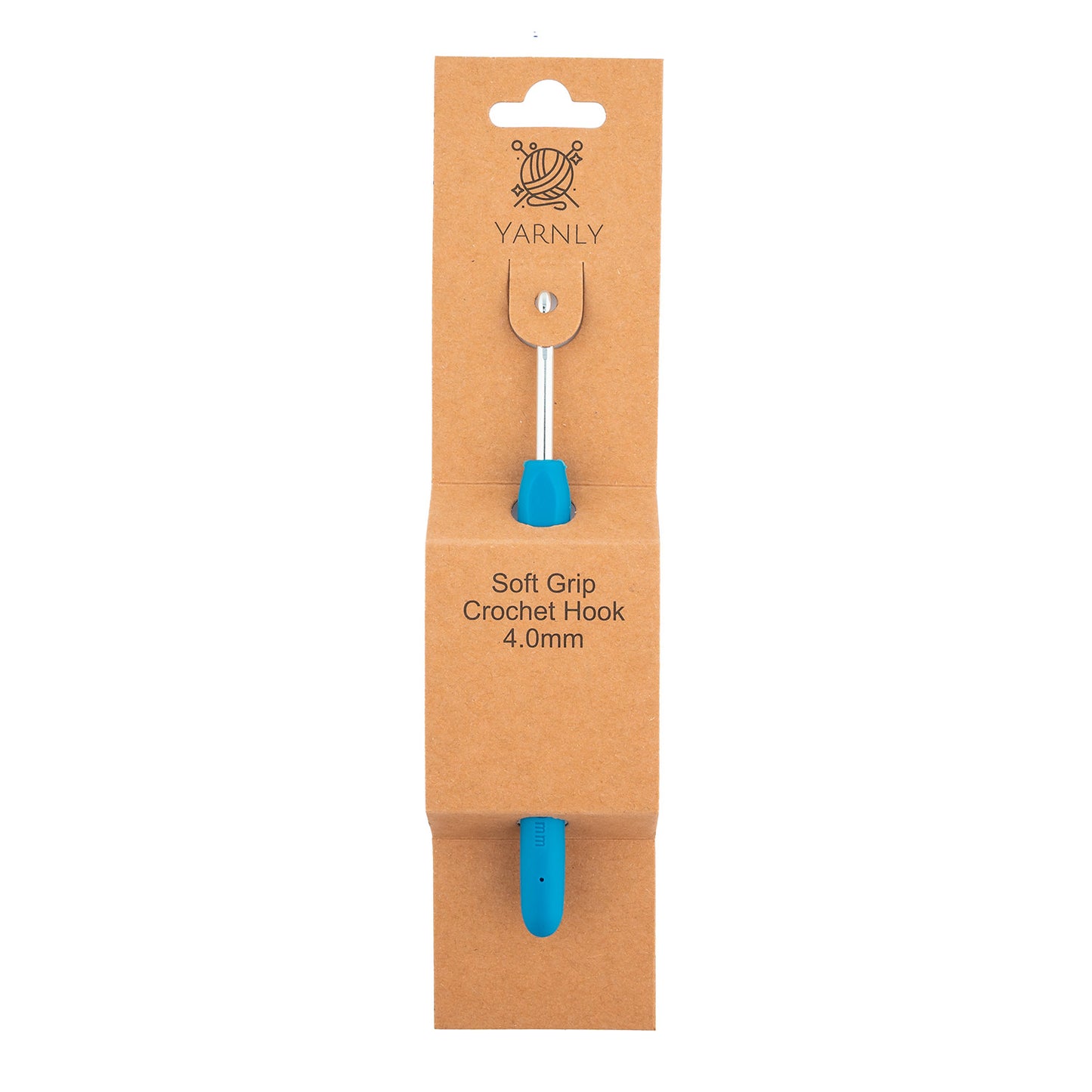 Yarnly soft grip crochet hook.  4mm