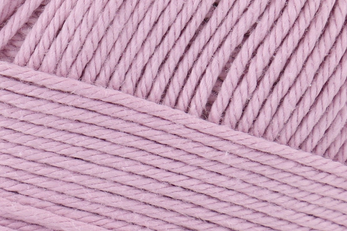 Sirdar yarn in rose, cotton blend - close up detail