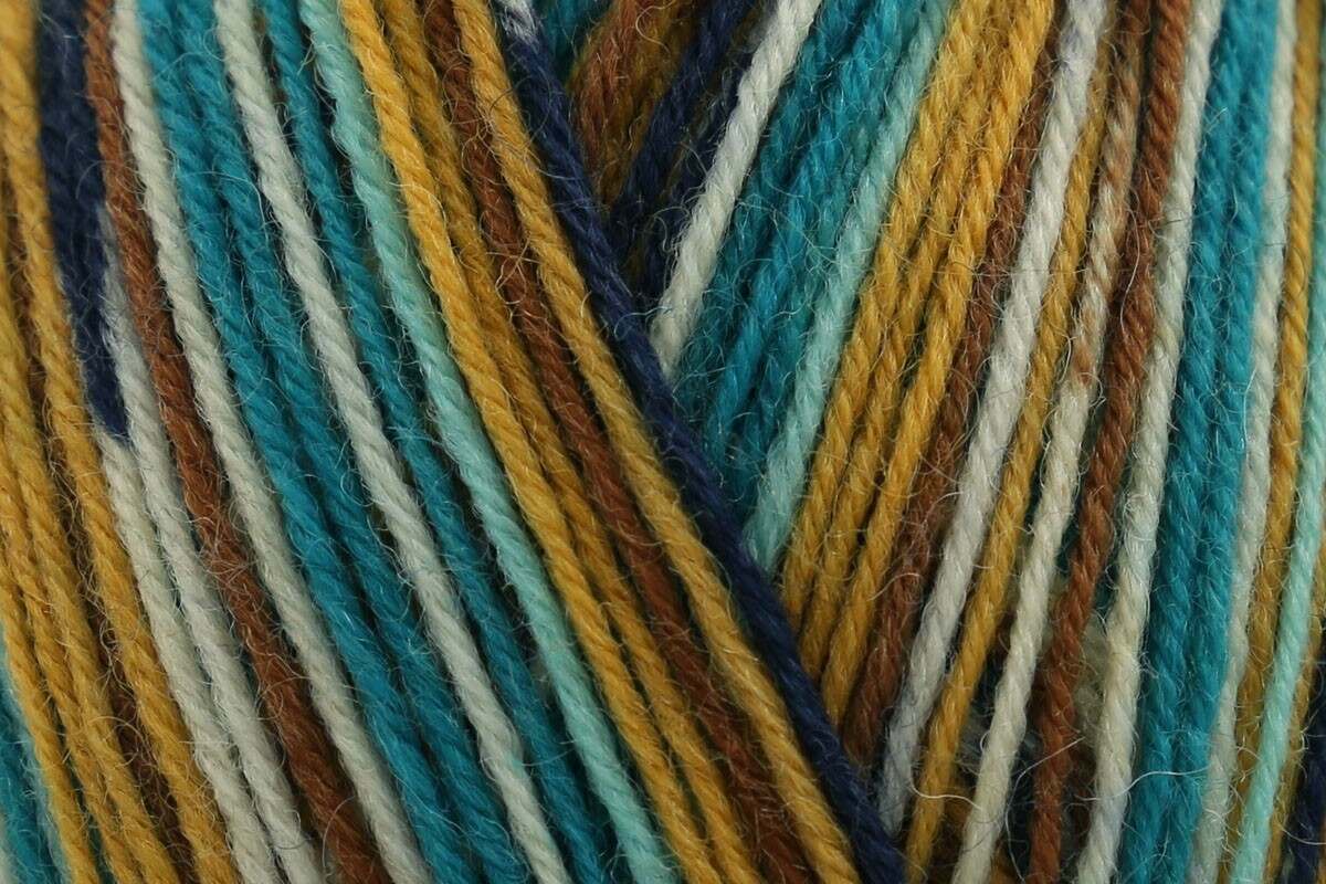 Stylecraft Head Over Heels in Colours of the World Australia - Bondi Beach — 75% Wool, 25% Nylon, 4Ply (Sock / Fingering), 100g