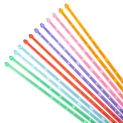 Learner Acrylic Knitting Needles 5.00mm x 25cm x 6 Pairs YN-LKN-5.00 Yarnly